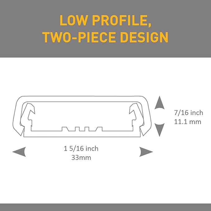 Legrand Wiremold NM2 Nonmetallic Plastic Raceway for Extending Power, 1 Gang Outlet Box, 1" Deep, Ivory (1 Pack)