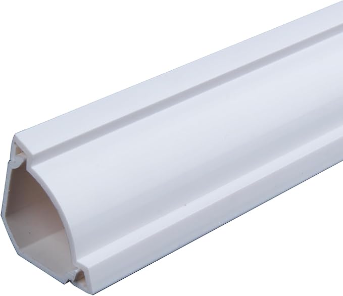 Corner Cable Hider, 78in Corner Cable Concealer, Paintable Cord Cover for Wall, Cable Management Kit, Wire Concealer, Cable Cover Raceway for Floor Baseboard, Ceiling, 2XL39in, White