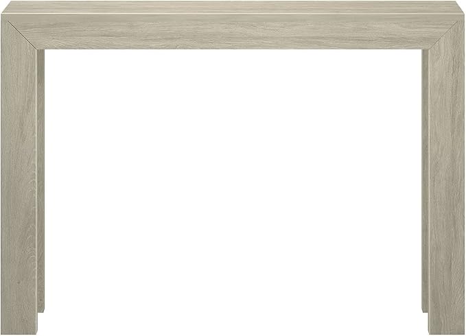 Plank+Beam Modern 46 Inch Console Table, Solid Pine Wood Entryway Table, Narrow Sofa Table for Hallway or Living Room, Seashell
