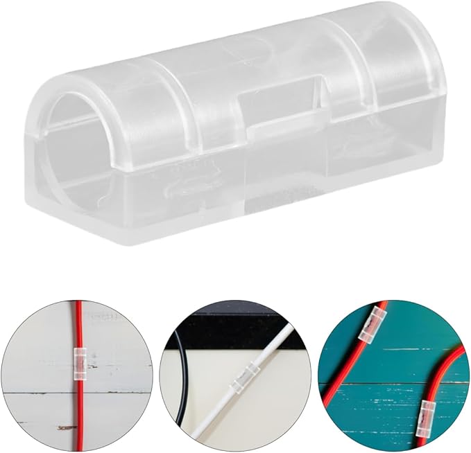 OSALADI 20 Pcs Self-Adhesive Cable Clips Wall Line Card Wire Organizer Cord Holder for Desk and Wall Cable Management Compact 1.29X0.51X0.47In