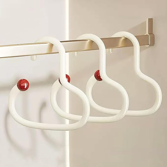 3PCS Bra Hanger for Thick Plastic Closet, Tank Top Organizer 3 White Heart Hooks Capacity Space Saving Hanger Closet Organizers and Storage for Tank Top, Hats, Scarf etc. (Style3)