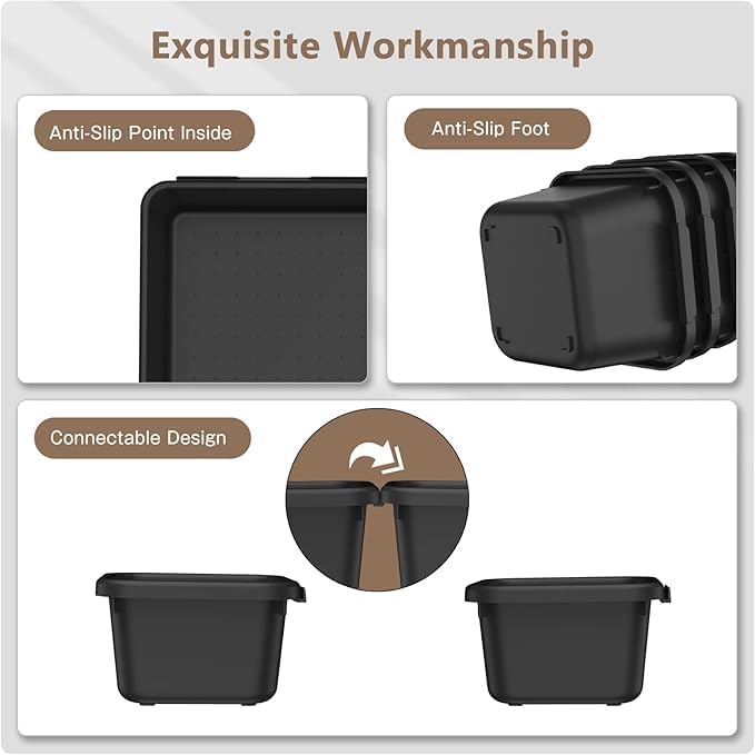 A-LUGEI【X-Large Size】【5 Pcs】 Tool Box Organizer Tray Divider【Single Size】 Desk Drawer Organizer Bin, Garage Organization and Storage Toolbox for Rolling Tool Chest Cart Cabinet WorkBench Part Widget