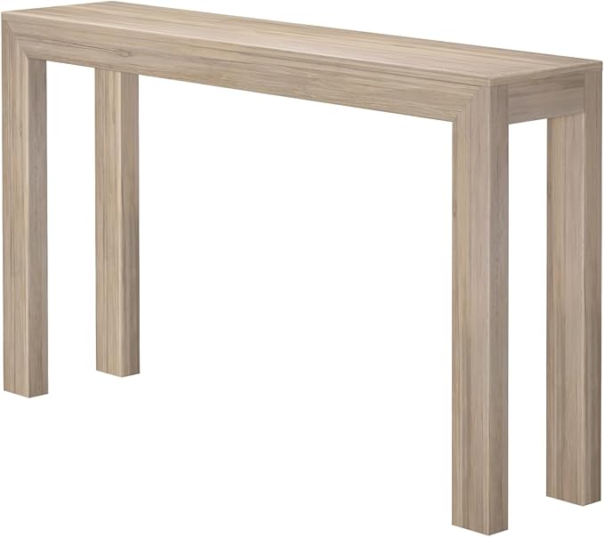 Plank+Beam Modern 56 Inch Console Table, Solid Pine Wood Entryway Table, Narrow Sofa Table for Hallway or Living Room, Blonde