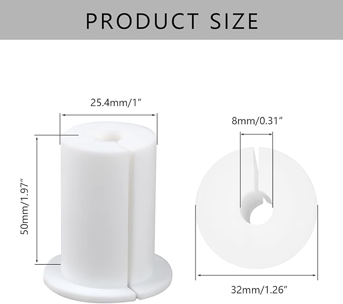 Starlink Cable Routing Kit for 1 Inch Wall Hole, 2Pcs Silicon Wall Grommet for Starlink Ethernet Cable Wall Pass Through, Starlink Cable Routing Accessories, White