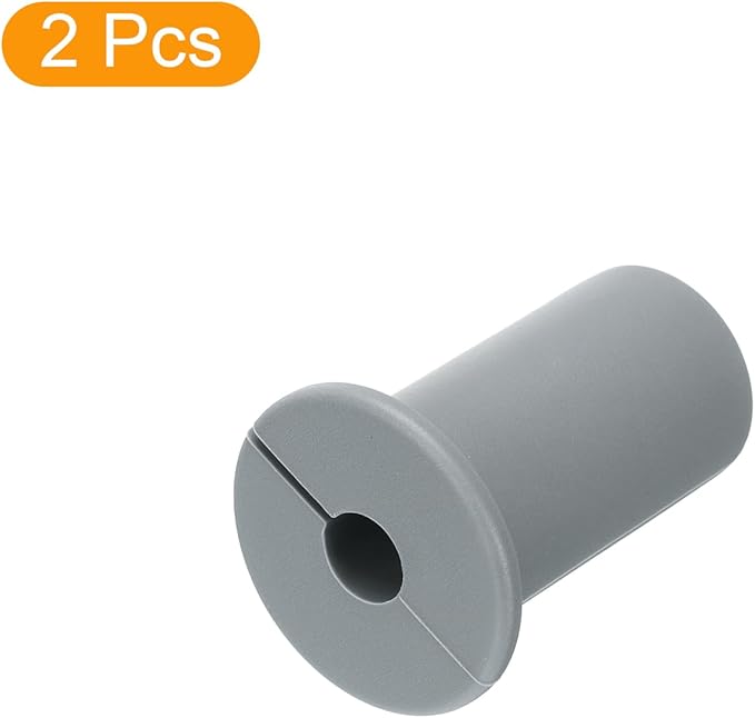 uxcell 2Pcs Wall Grommets for Cables 3/4 Inch Silicone Cable Wall Bushing Feed Through Cable Routing Kit Accessories Wall Cable Pass Through for Ethernet with 7mm Hole, Grey