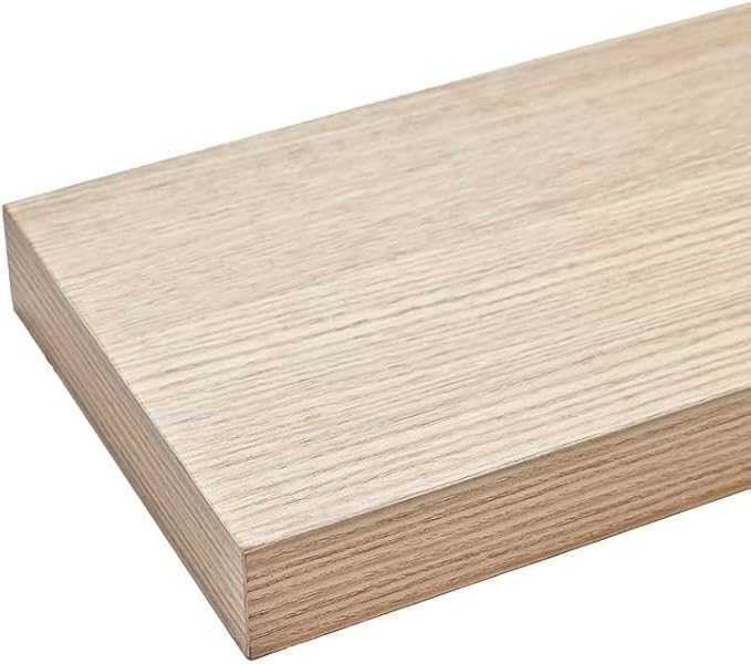 Floating Shelves for Wall, Bathroom Shelves Over Toilet, Wall Shelves & Book Shelf for Room, Hanging Shelf, Modern Wooden Mounted Floating Shelves, 24x7x1.5 in (Oak, Set of 3)