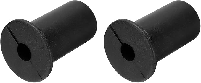 uxcell 2Pcs Wall Grommets for Cables 3/4 Inch Silicone Cable Wall Bushing Feed Through Cable Routing Kit Accessories Wall Cable Pass Through for Ethernet with 7mm Hole, Black