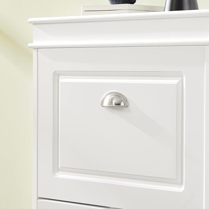 Haotian Narrow Shoe Cabinet, Slim Shoe Rack Entryway, Hidden Shoe Storage Organizer with 3 Flip Drawer for Hallway White FSR94-W