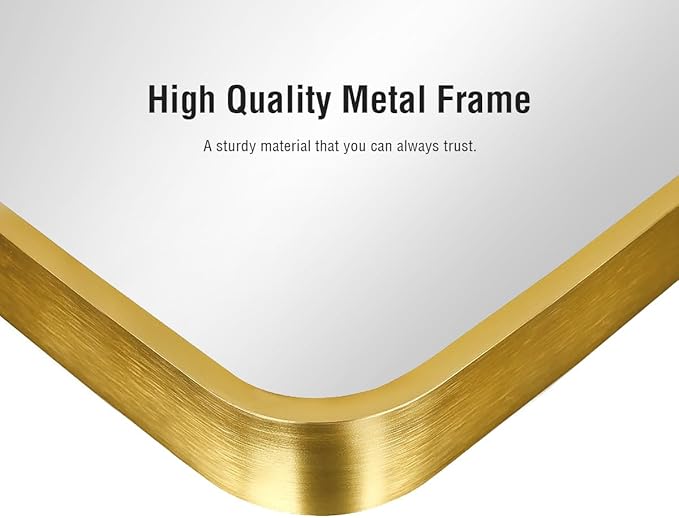 ITSRG Full Length Mirror with Stand, 38"x77" Floor Mirror Freestanding, Arched Wall Mirror, Oversized Mirror Full Length, Gold Arch Mirror Full Length, Wall Mounted Mirror for Bedroom(Gold)