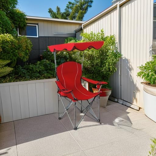 ALPHA CAMP Camping Chairs 350LBS Capacity, Heavy Duty Folding Chair with 4-Can Cooler Bag, Portable Outdoor Chair with Cup Holder for Adults, Collapsible for Tailgating, Beach, Fishing