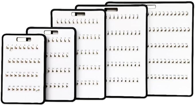 MICRO TEC Masonite Key Holder Wall Mount with 75 Spring Lock Hooks, 24" x 31-3/4" Large Commercial Key Organizer Board for Dealership, Garage, Office, Fleet & Automotive Key Storage - Pack of 1