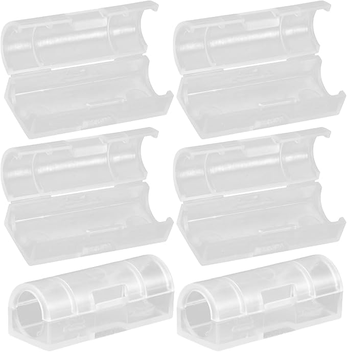OSALADI 20 Pcs Self-Adhesive Cable Clips Wall Line Card Wire Organizer Cord Holder for Desk and Wall Cable Management Compact 1.29X0.51X0.47In