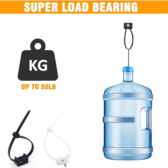 120 Set Black Cable Zip Tie Mounts Kit Wire Clips Organizer Holders Clamps with 0.9Inch Saddle Type Mounts Base with 8" Ties and Tapping Screw
