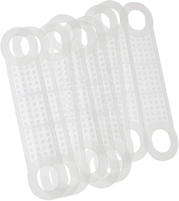 100PCS 100mm Transparent Coloured Hanger Slipcovers Anti Slip Silicone Protection Garment Hanger Bar Anti Slip Stickers Suitable for Wooden or Plastic Hanger