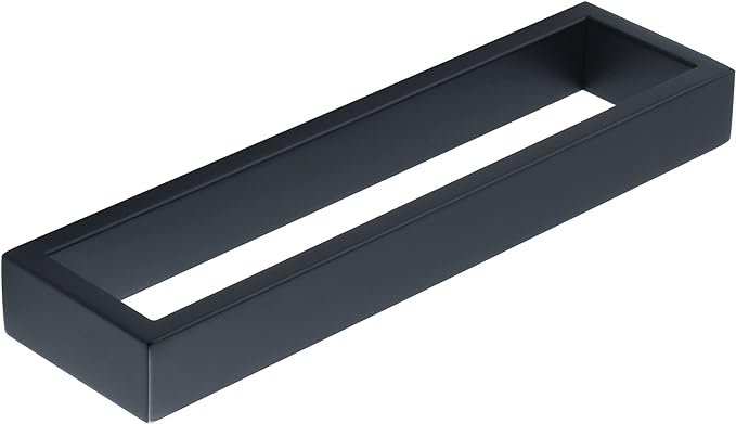 Sayayo Matte Black Towel Bar for Bathroom, 10 Inch Hand Towel Holder Wall Mount Square Towel Ring SUS304 Stainless Steel Towel Rack