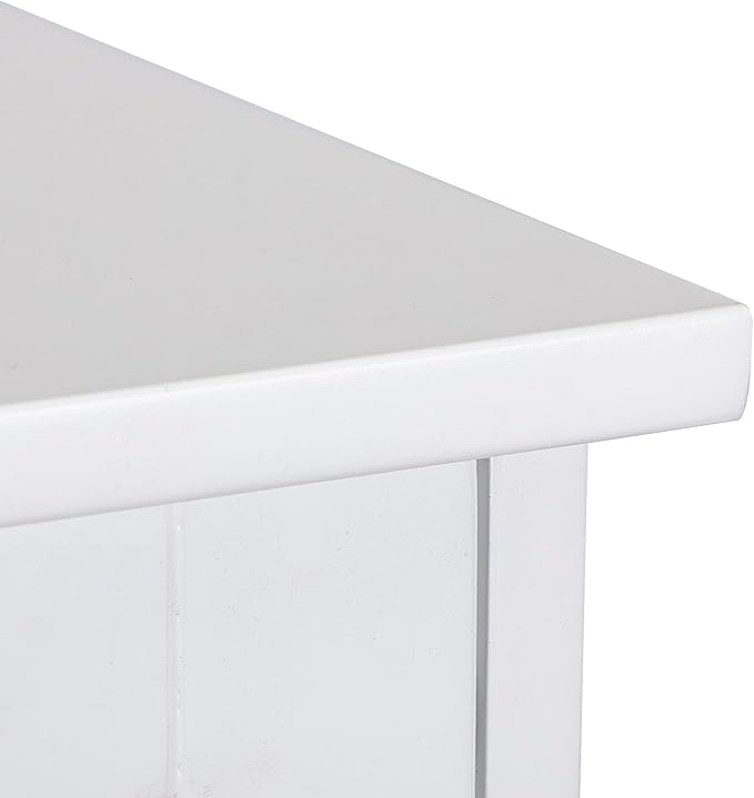 Bathroom Floor Storage Cabinet, Freestanding Wooden Side Organizer w/4 Drawers & Anti-Tip Kit for Bathroom Living Room Hallway Office Study, White
