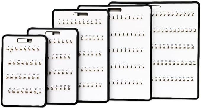 MICRO TEC Masonite Key Holder Wall Mount with 105 Spring Lock Hooks, 32" x 29.5" Heavy Duty Commercial Wall Key Organizer Rack for Dealership, Fleet, Garage, Office & Automotive Storage - Pack of 1