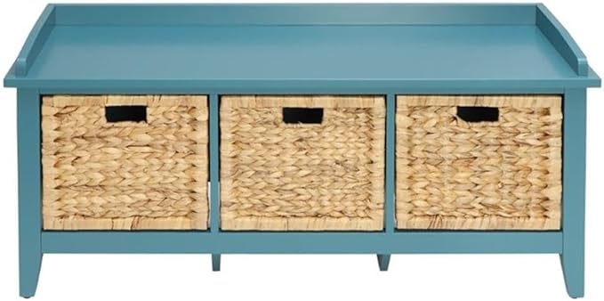 Acme Flavius Storage Bench in Teal