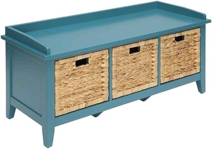 Acme Flavius Storage Bench in Teal