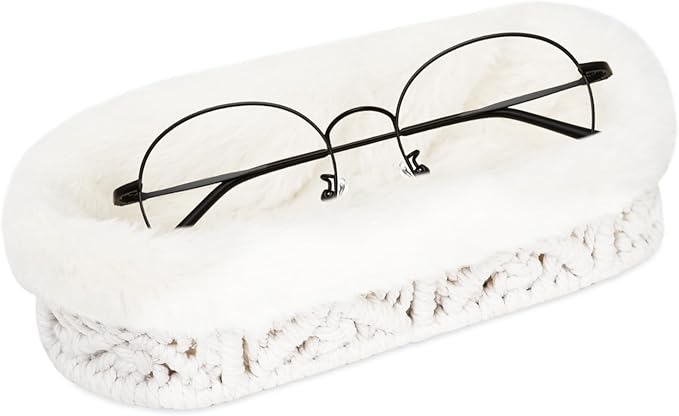 Glasses Holder,Anti-scratch Plush Lined Eyeglass Holder Stand for Nightstand Desk Storage Organizer
