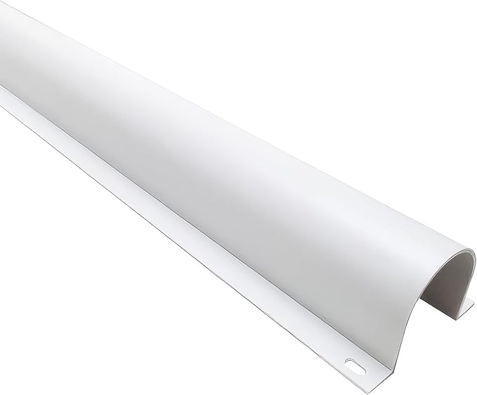 Electriduct 3/4" Plastic Flanged Wire Guard Cable Raceway Includes Joint Cover - (3 x 3FT Sticks = 9 Feet) - White