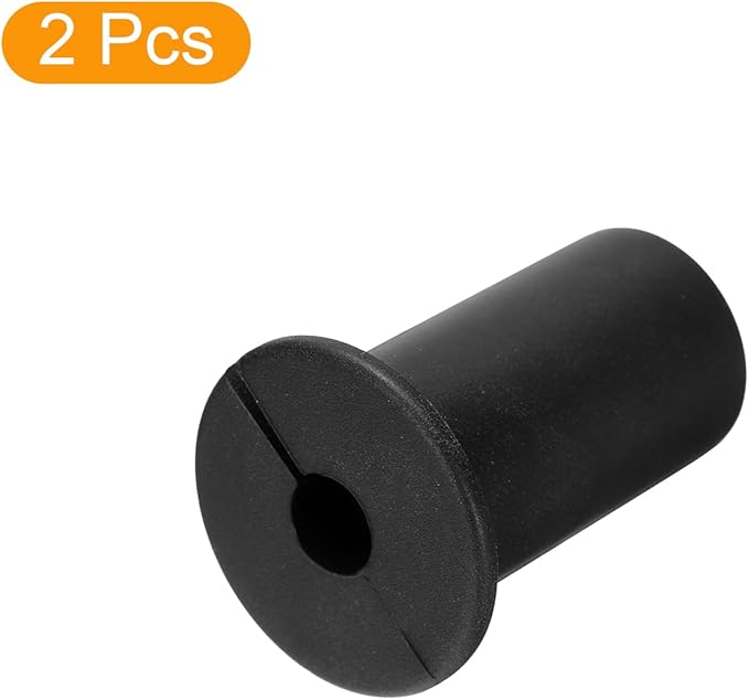 uxcell 2Pcs Wall Grommets for Cables 3/4 Inch Silicone Cable Wall Bushing Feed Through Cable Routing Kit Accessories Wall Cable Pass Through for Ethernet with 7mm Hole, Black
