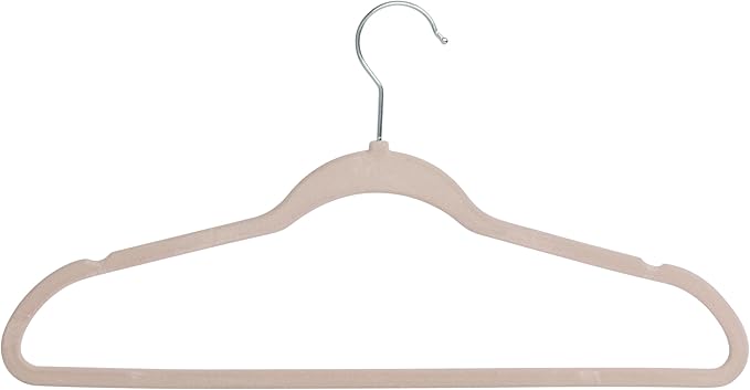 Honey-Can-Do 75-Pack Slim-Profile Non-Slip Velvet, Dusty Pink Hanger, 25