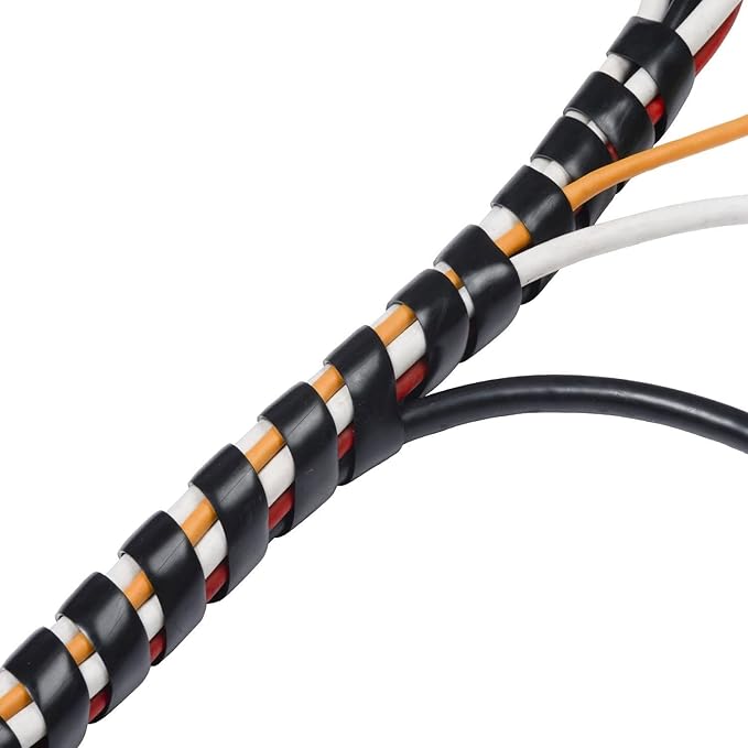 Spiral Cable Wrap - 45 Ft 5/16" Spiral Wire Wrap Cord Covers Bundle Sleeve Hose for Computer Electrical Wire Organizer(5/16" Inch-33Ft)