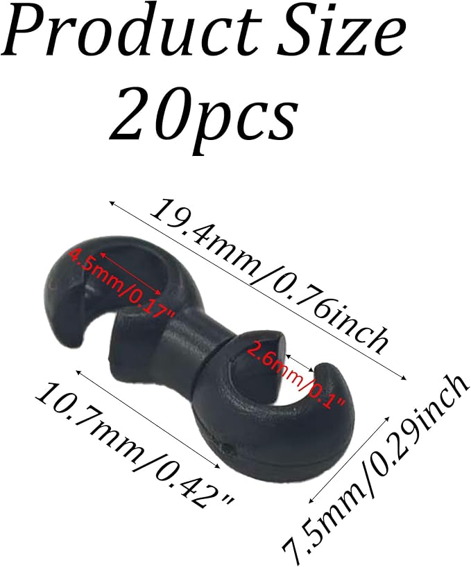 Black Bike Cable Clips