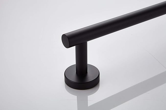 TocTen Bath Towel Bar - Thicken SUS304 Stainless Steel Bathroom Towel Holder, Towel Rod for Bathroom Heavy Duty Wall Mounted Towel Rack Hanger (30IN, Black)