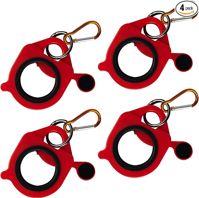 Zip Tie Holder Cable Tie Holder for Tool Belt Strong Efficient Solution for Electrician Zip Ties Holder Reusable Portable Safety (Red, 4 Pack)