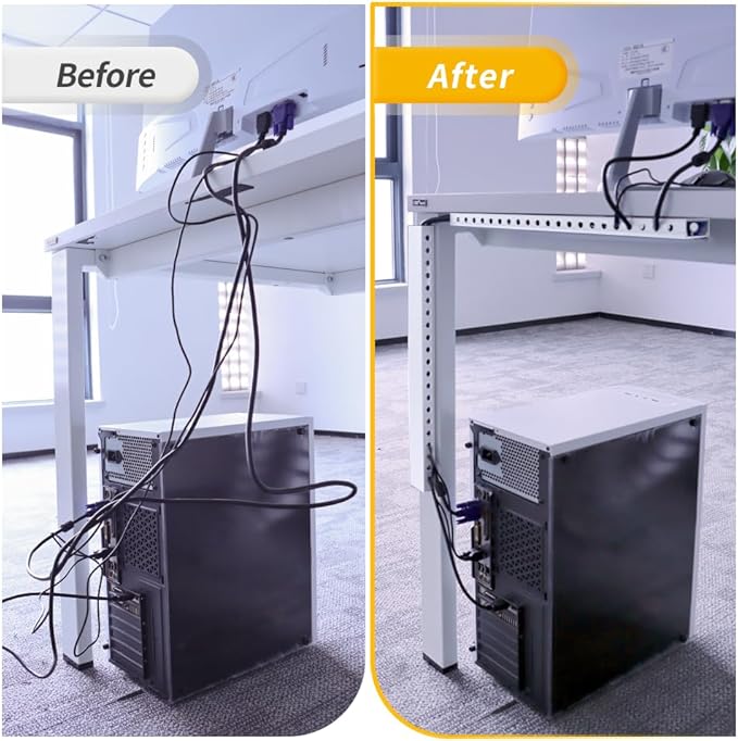Cable Raceway Kit,139 Inch Open Slot Cable Management Kit with Upgraded Snap Structure,Under Desk Cord Organizer with Cable Management System for Network/PC/TVs 15.7" X 1.57" X 0.79" X 9PCS