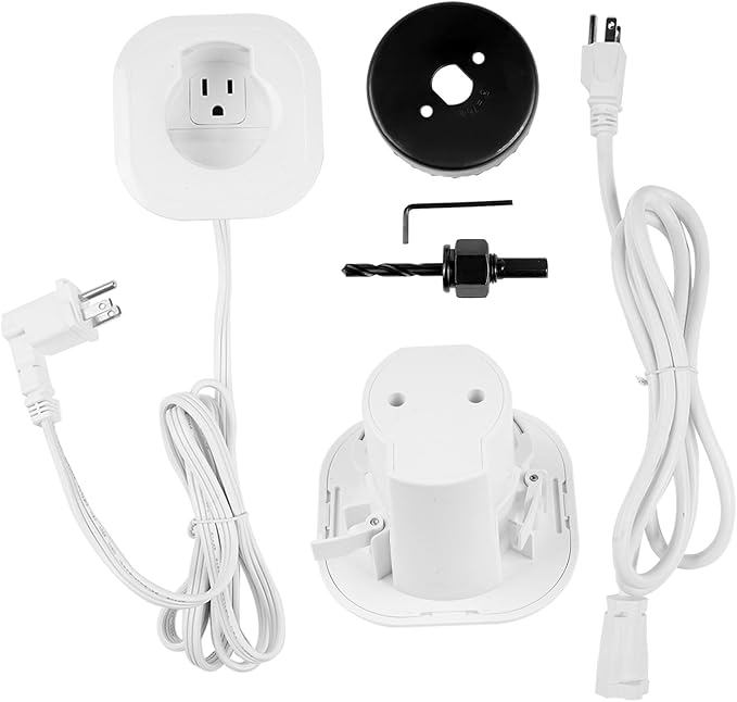 in-Wall TV Cable Hider Kit for Neat Appearance w/Power & Low Voltage Cable Management, Includes Hole Saw Drill Attachment for Easy Mounting