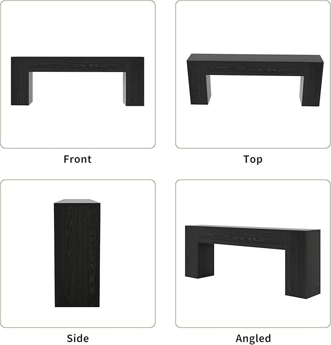Epecoya 86 Inch Entryway Table for Living Room, Extra Long Sofa Console Table Behind Couch, Modern Wood Console Tables for Entryway, Apartment, Hallway, Black
