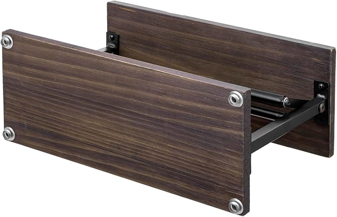 MyGift Kitchen Countertop Paper Towel Holder and Condiment Display Shelf Rack, Rustic Burnt Wood and Metal Towel Dispenser with Top Shelf for Bathroom or Kitchen