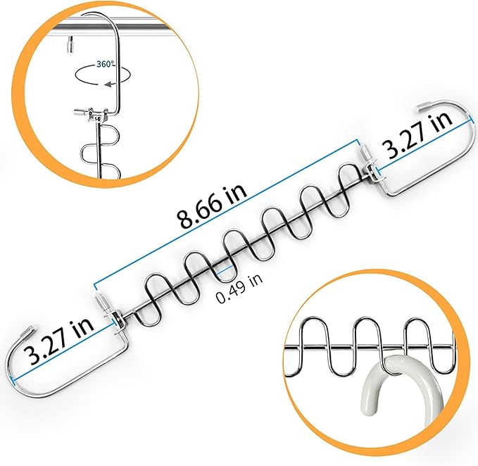 KLEVERISE 4 Pack Metal Space Saving Hangers, Stainless Steel Hangers Space Saving for Clothes, Magic Cascading Space Saving Closet Clothing Hanger Organizer Space Saver, College Dorm Essentials