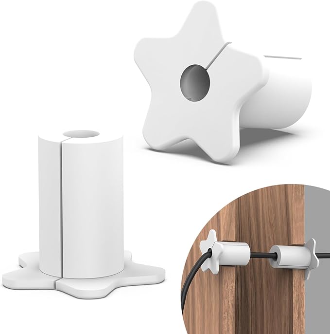 Wall Bushing for Starlink dishy ethernet Cable,5/8” Small Wall Hole Cable Feed Through Bushing for Star Link mounting kit Furniture Wire Holes(White,2PCS)