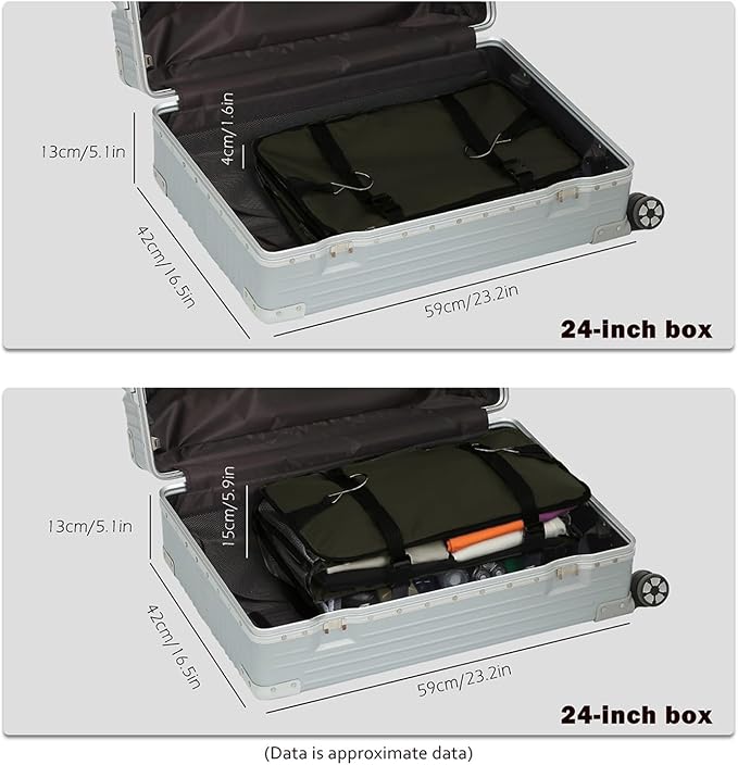 TABITORA Portable Hanging Travel Shelves Bag Packing Cube Organizer Suitcase Storage Large Capacity