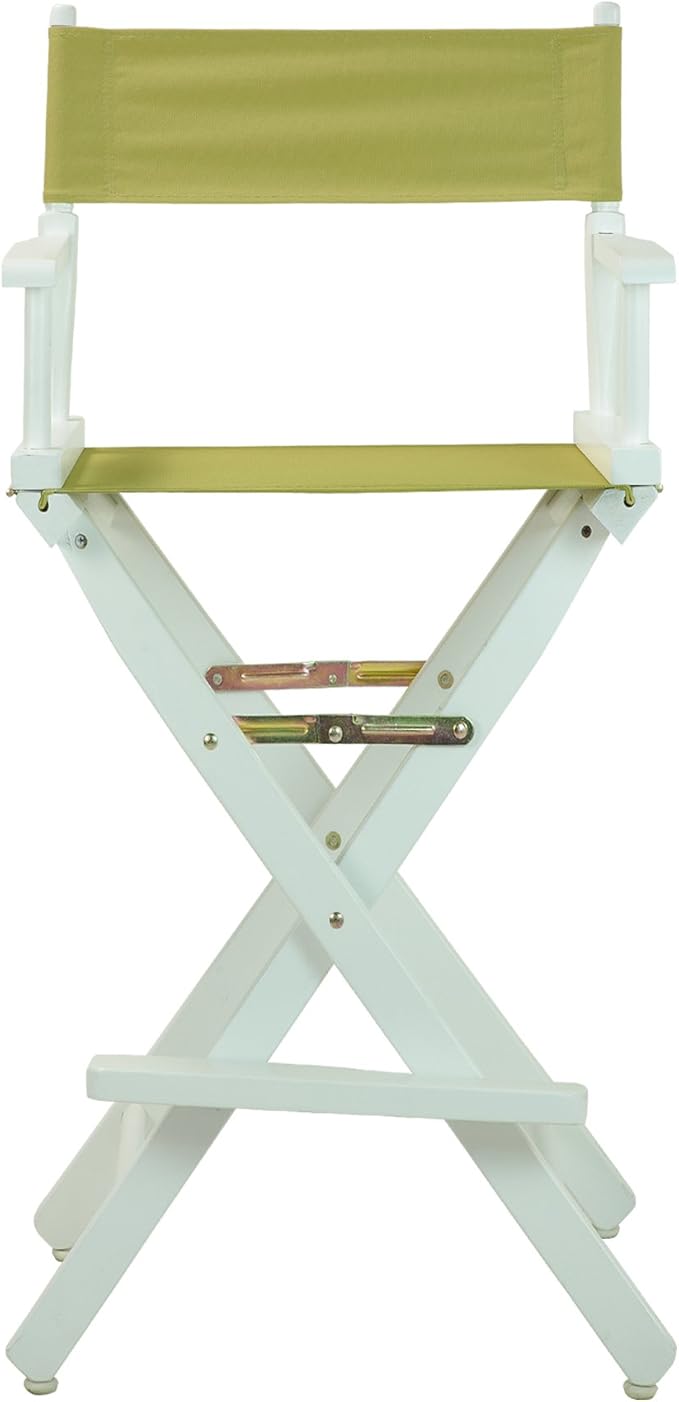 Casual Home Director's Chair, 30"-Bar Height, WhiteFrame/Sage Canvas