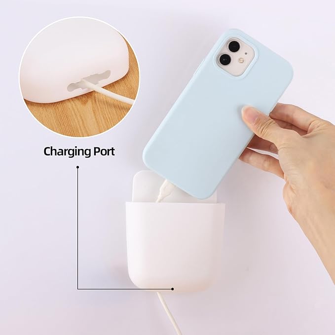 Tecbeauty 8 Pcs Remote Control Holder Self Adhesive Wall mounted Storage Box Phone Charging Pen Holder Organizer for Home Office School