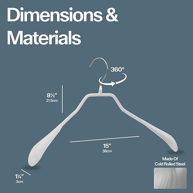 Mawa by Reston Lloyd BodyForm Series Non-Slip Space-Saving Clothes Hanger for Jackets, Suits & Coats, 16-1/2", Style 42/L, Set of 5, Red