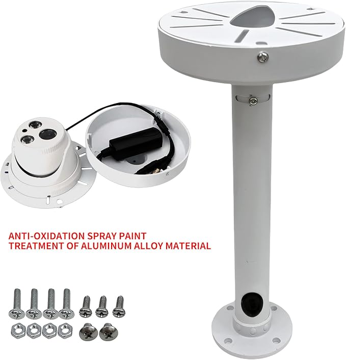 6 inches Dome Camera Mount Ceiling Mount Bracket,Indoor Outdoor Security Camera Wall Mount, Metal Bracket, Junction Box Cable Management,Junction Box Pole Mounts