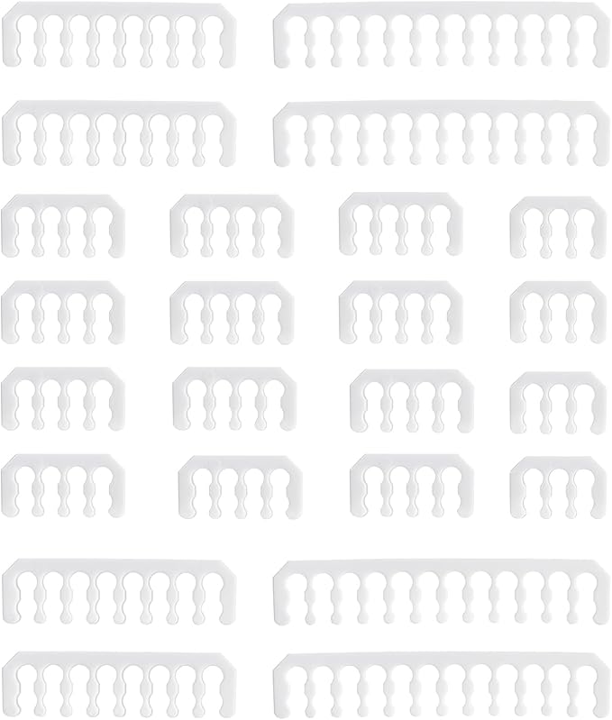 FormulaMod Cable Comb Kit for Power Cable,Sleeve Management Tools Wire Organizer Comb Includes 4x24 P+4x16P+12x8P+4x6P Computer Case Water Cooling Cable Organizer(White)