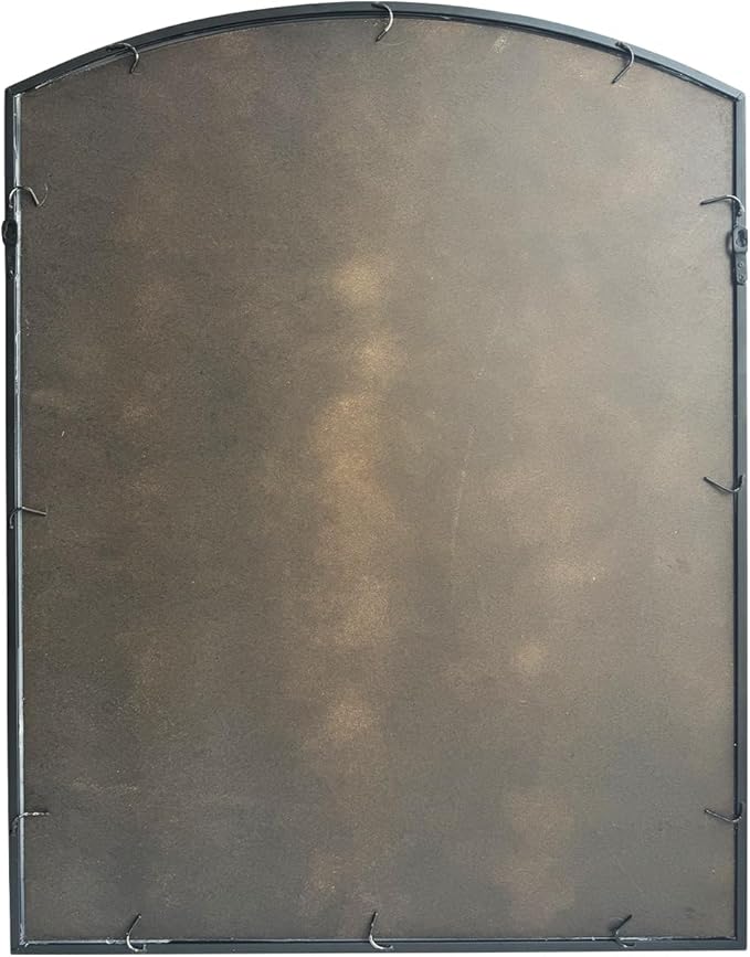 WAMIRRO Black Window Pane Mirror,Farmhouse Arched Grid Mirrors for Fireplace/Entryway/Hallway/Living Room 28"X36"