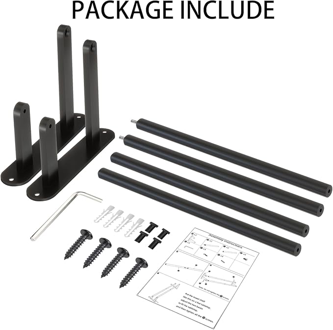 Towel Racks for Bathroom, Double Towel Bar 24Inch, Stainless Steel Bathroom Towel Holder, Double Towel Rod Wall Mounted Towel Hanger, Bathroom Towel Rack(Matte Black)
