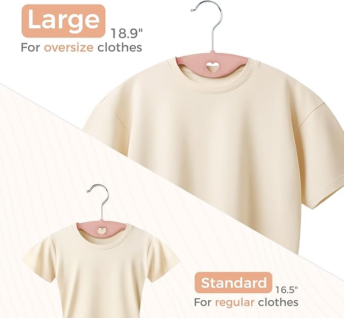 Velvet Hangers 30 Pack: Felt Clothes Hangers Heavy Duty Shirt Sweater Pink Hangers No Shoulder Bump Non Slip Coat Hangers for Closet
