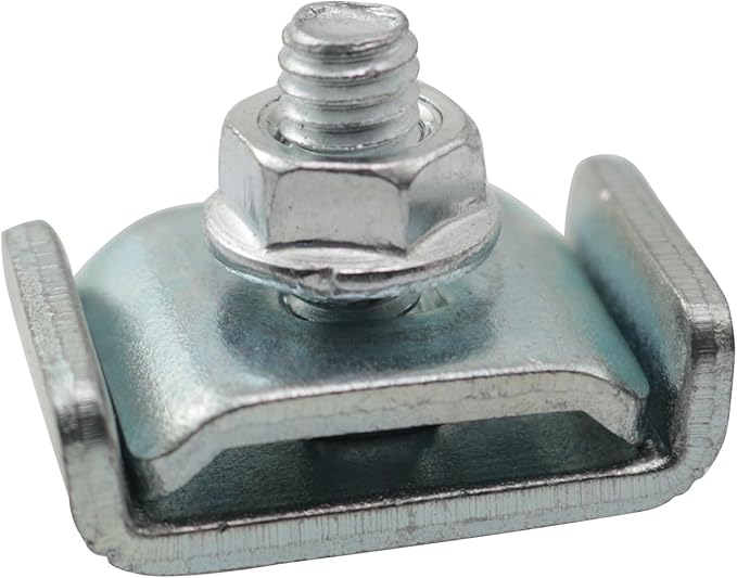 LQ Industrial 10PCS Electro Galvanized Grid Bridge Grid Type Cable Routing Bridge 2.5 Thick Carbon Steel Snap Sleeve Connection Kit Grid Wall Clamps Wiring Washer Kit Silver