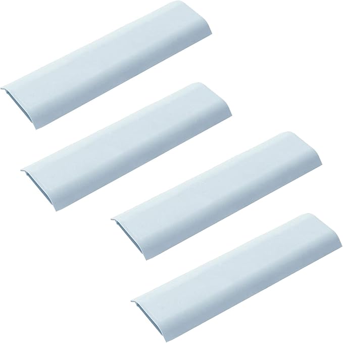 Cable Concealer Cord Cover, Airlxf 4 PCS Self-Adhesive Wall Cable Covers with 8 PCS Double-Side Tapes for TV Computer Office Theater (4PCS Gray)