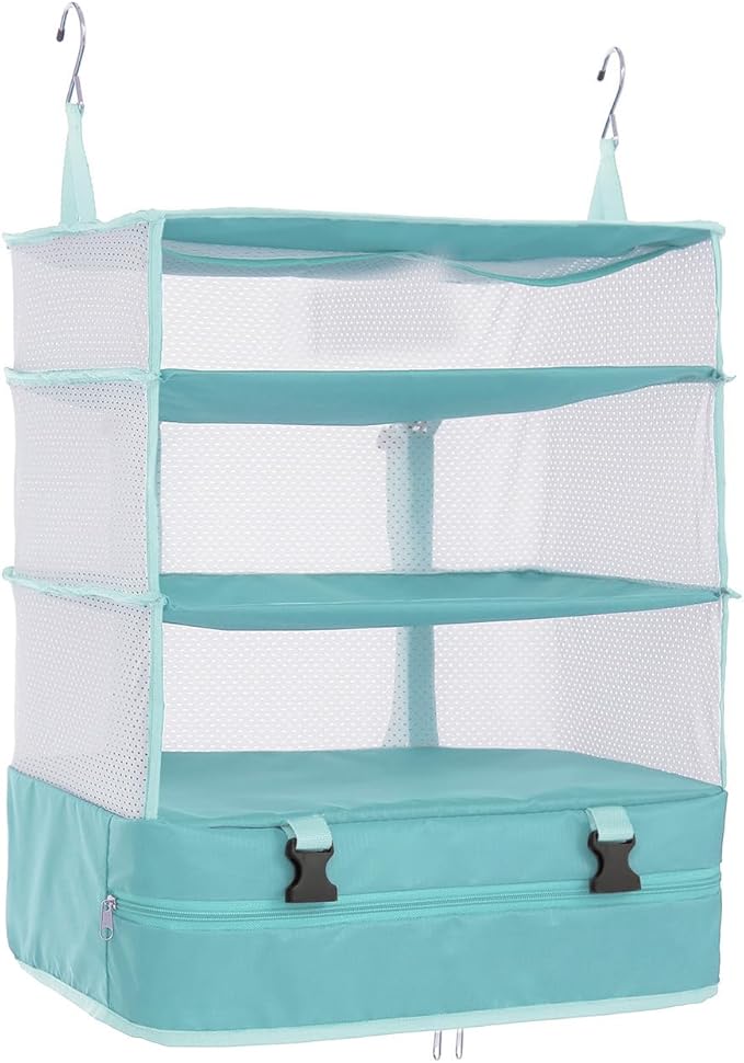 TABITORA Portable Hanging Travel Shelves Bag Packing Cube Organizer Suitcase Storage Large Capacity