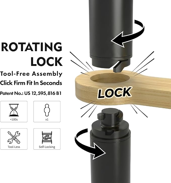 Toilet Paper Holders Free Standing, Holds up to 7 Rolls Toilet Paper Stand with Storage, Bathroom Toilet Paper Organizer with Top Shelf for Small Items, 1-Min Rotating-Lock Assembly, Light,L